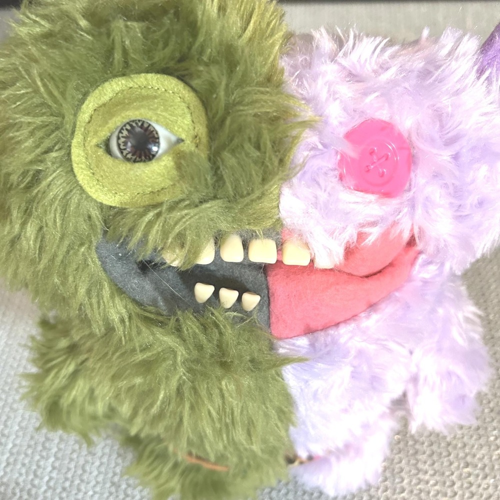 Zuru Fuggler Split Green Purple Budgie Edition 9"‎ Plush Rare